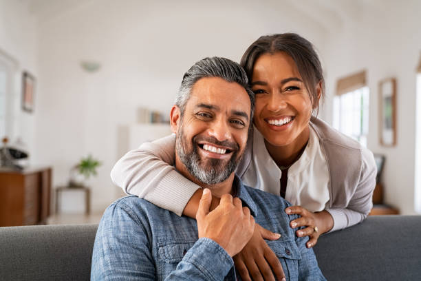 couple smiling